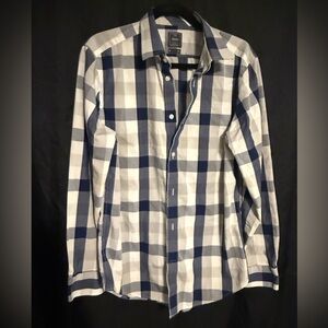 GAP Blue and White Checkered Men's Shirt